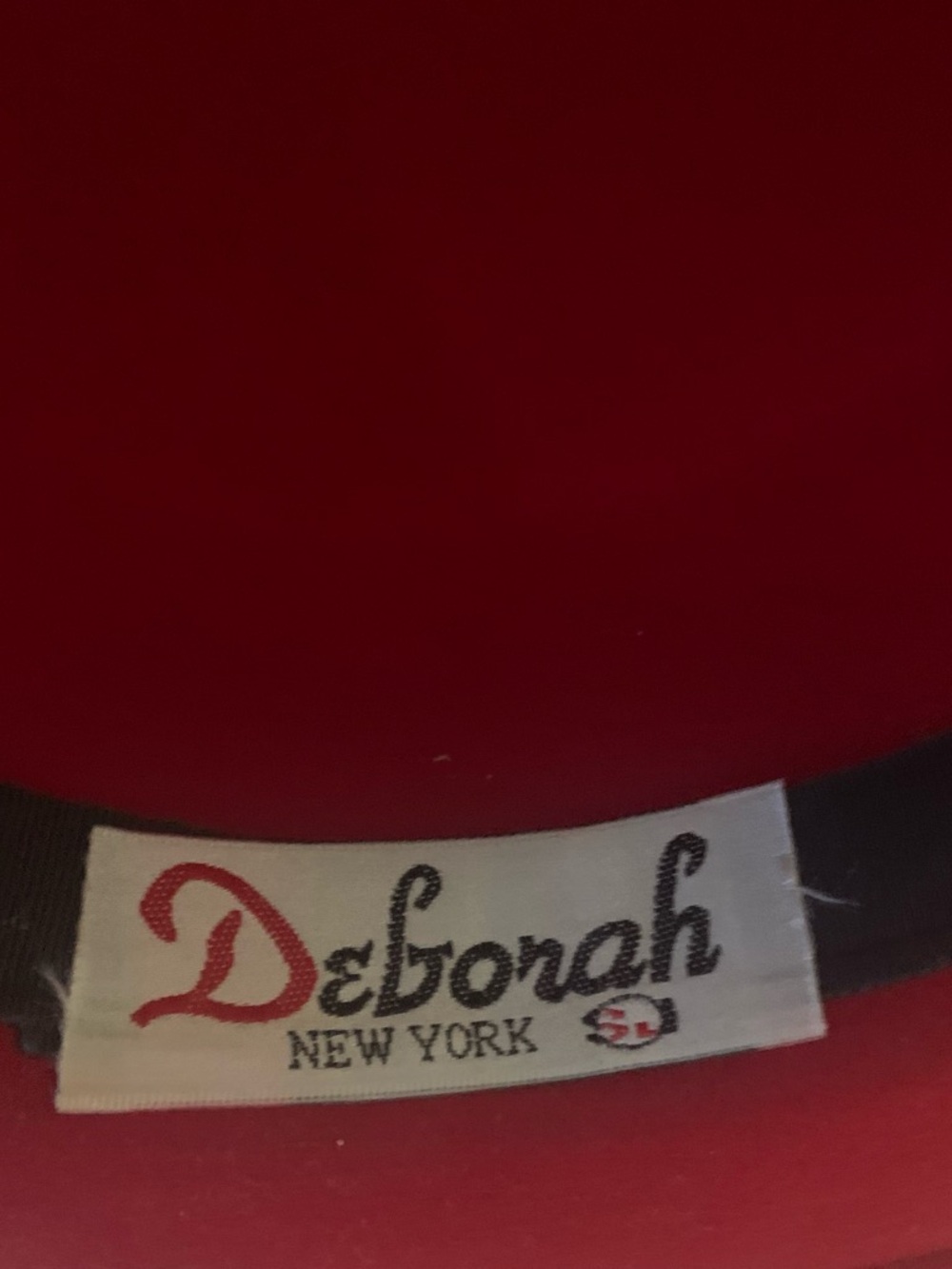 DRBORAH NY. Elegant Red Floral Wide-Brim Women's Hat - Picture 6 of 7